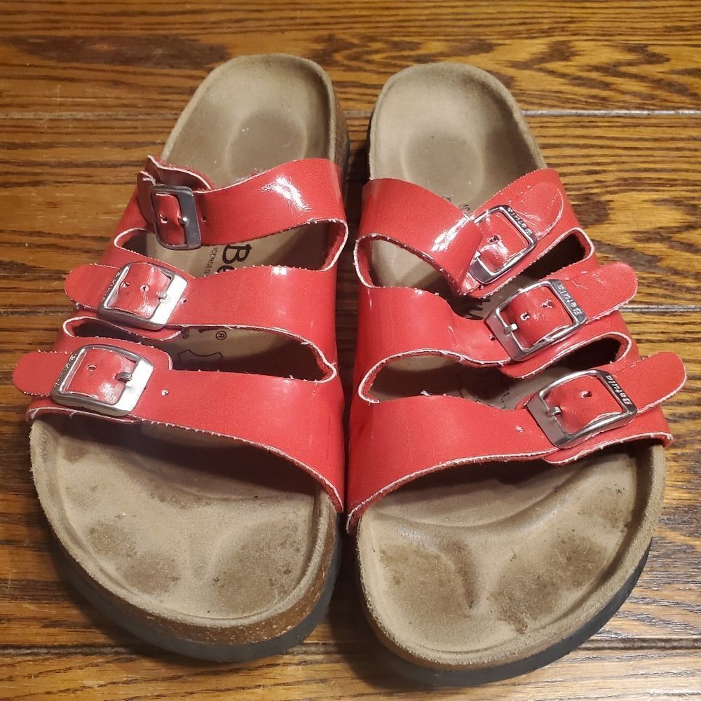 Birkenstock Betula red 3 strap sandals  size 40